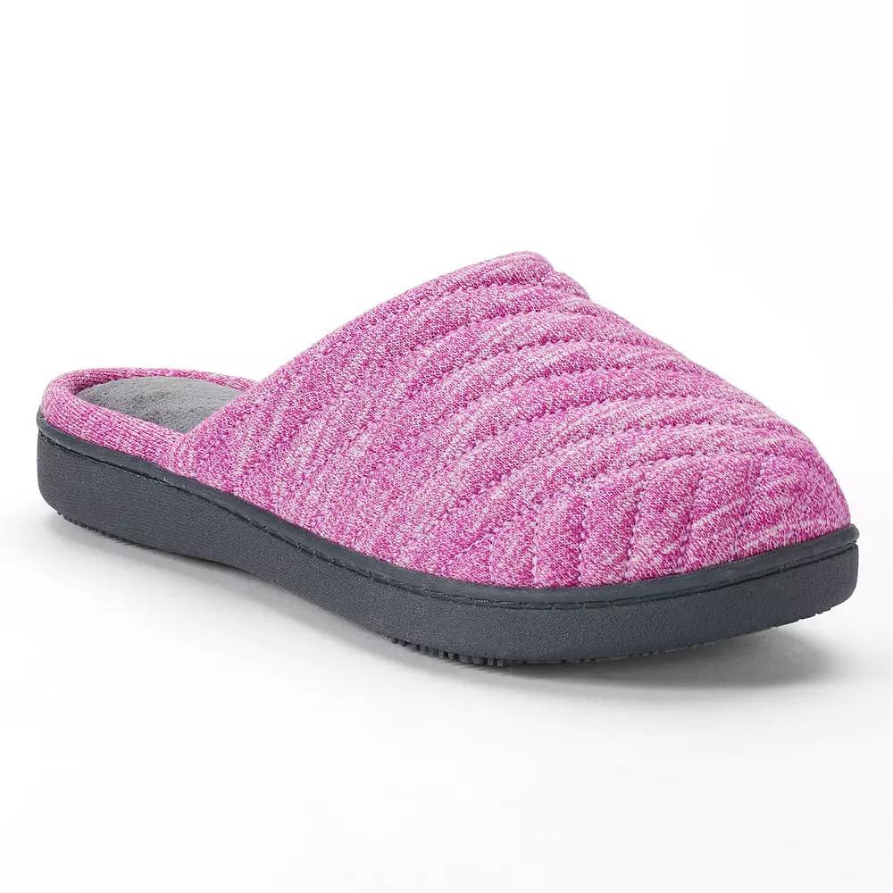 isotoner Andrea Space Knit Womens Clog Slippers Purple Product Image