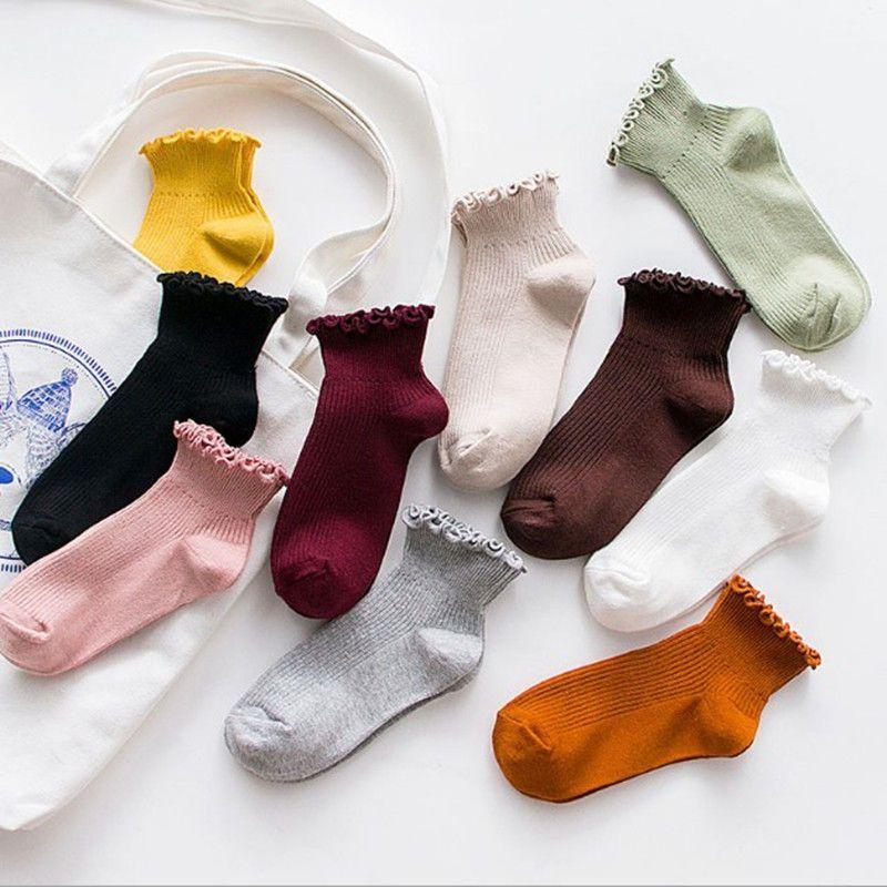 Frill Trim Knit Socks Product Image