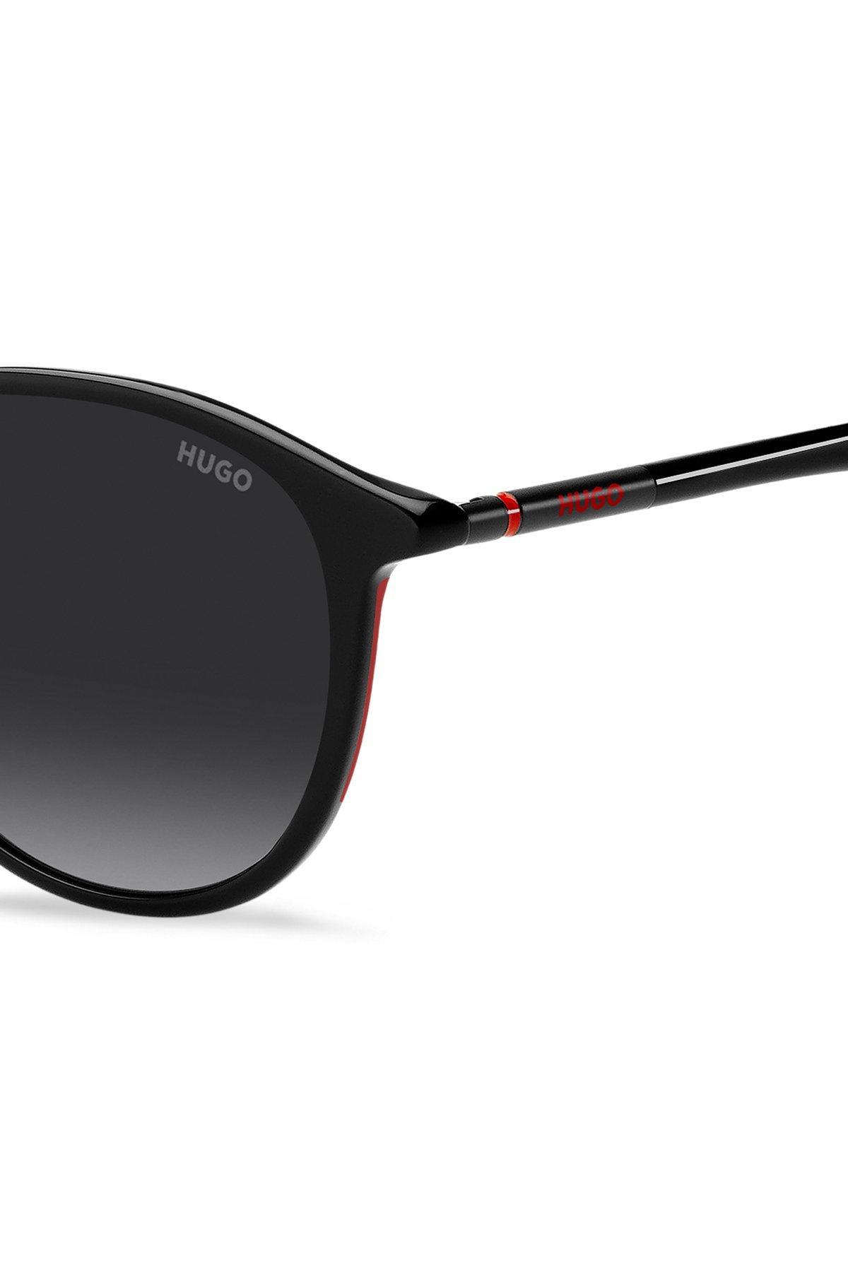 HUGO - Double-bridge sunglasses with metal-acetate temples Product Image