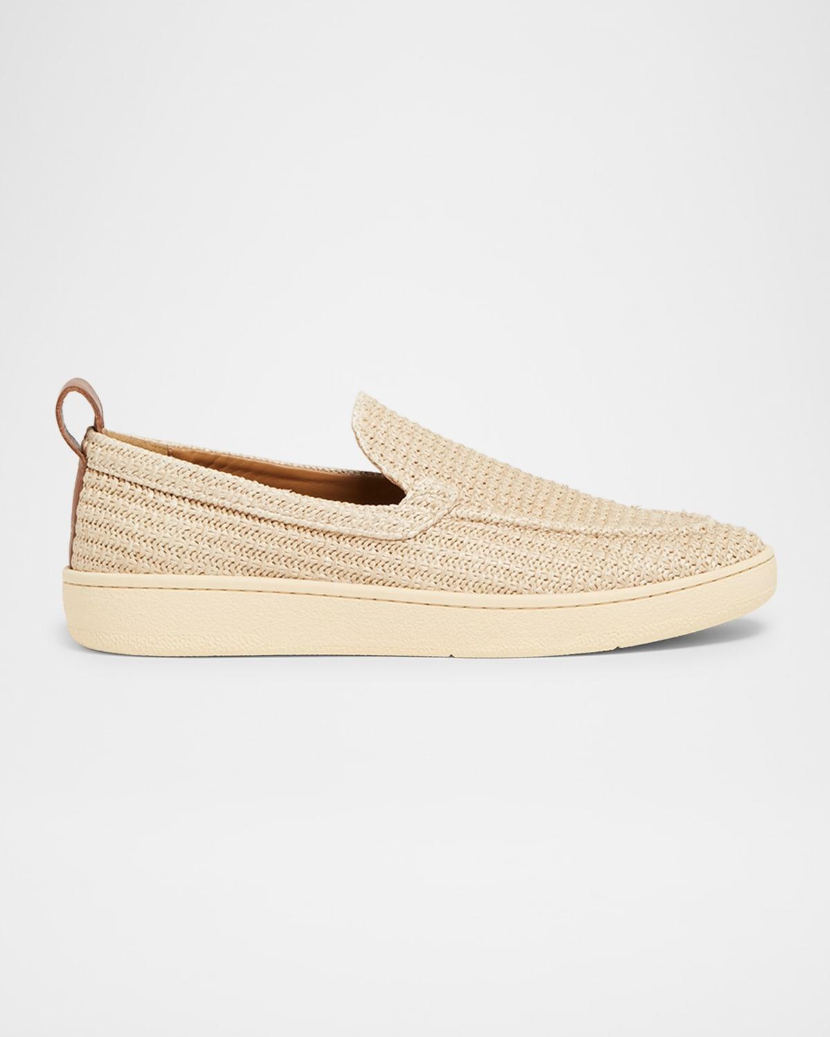 Mens Woven Raffia Loafers Product Image