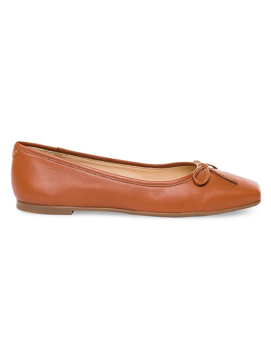 Gwynn Leather Bow Ballerina Flats Product Image