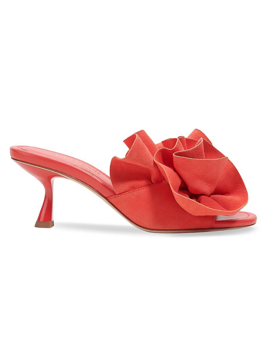 kate spade new york Womens Flourish Slip On Embellished High Heel Sandals Product Image