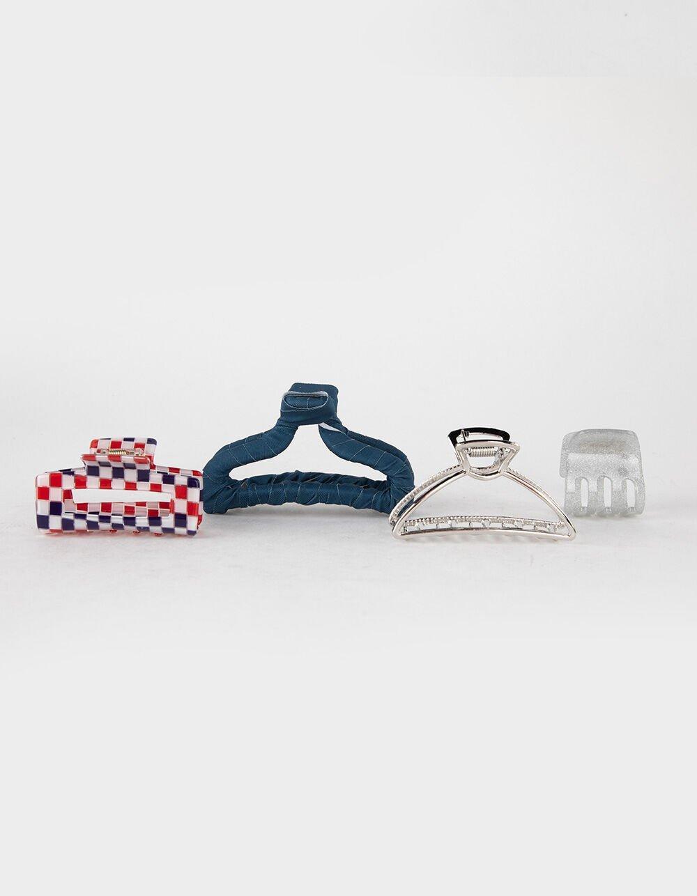 FULL TILT 4 Pack Metal Checkered Claw Clip - MULTI Product Image