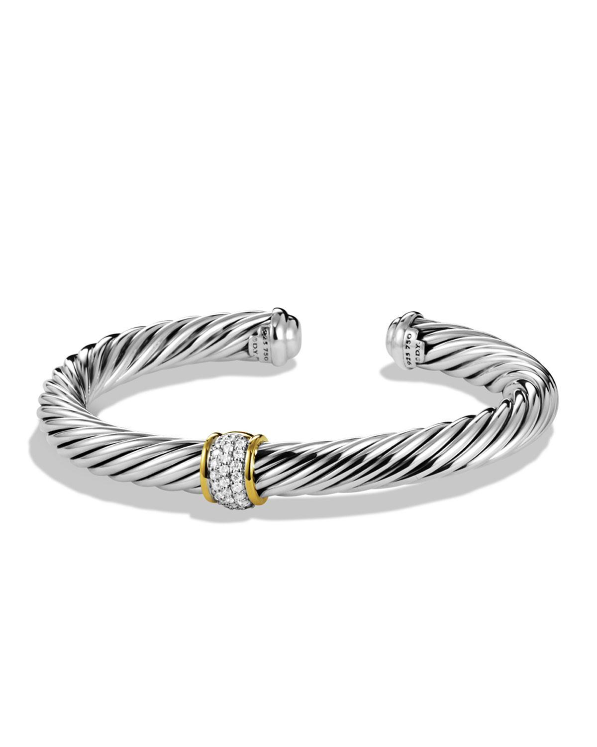 Cable Classics Bracelet with Diamonds and Gold Product Image