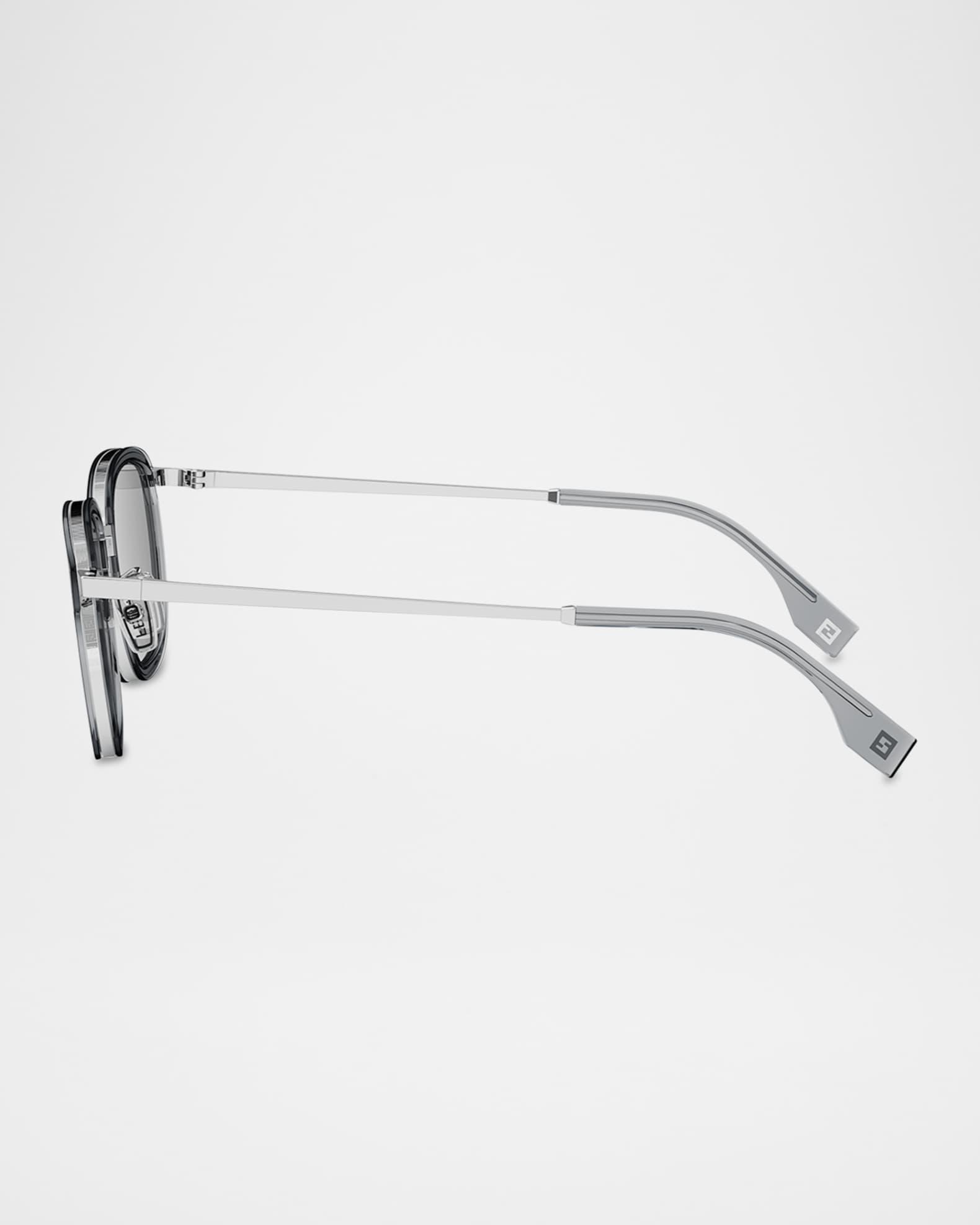 Men's Fendi Travel Metal Rectangle Sunglasses Product Image