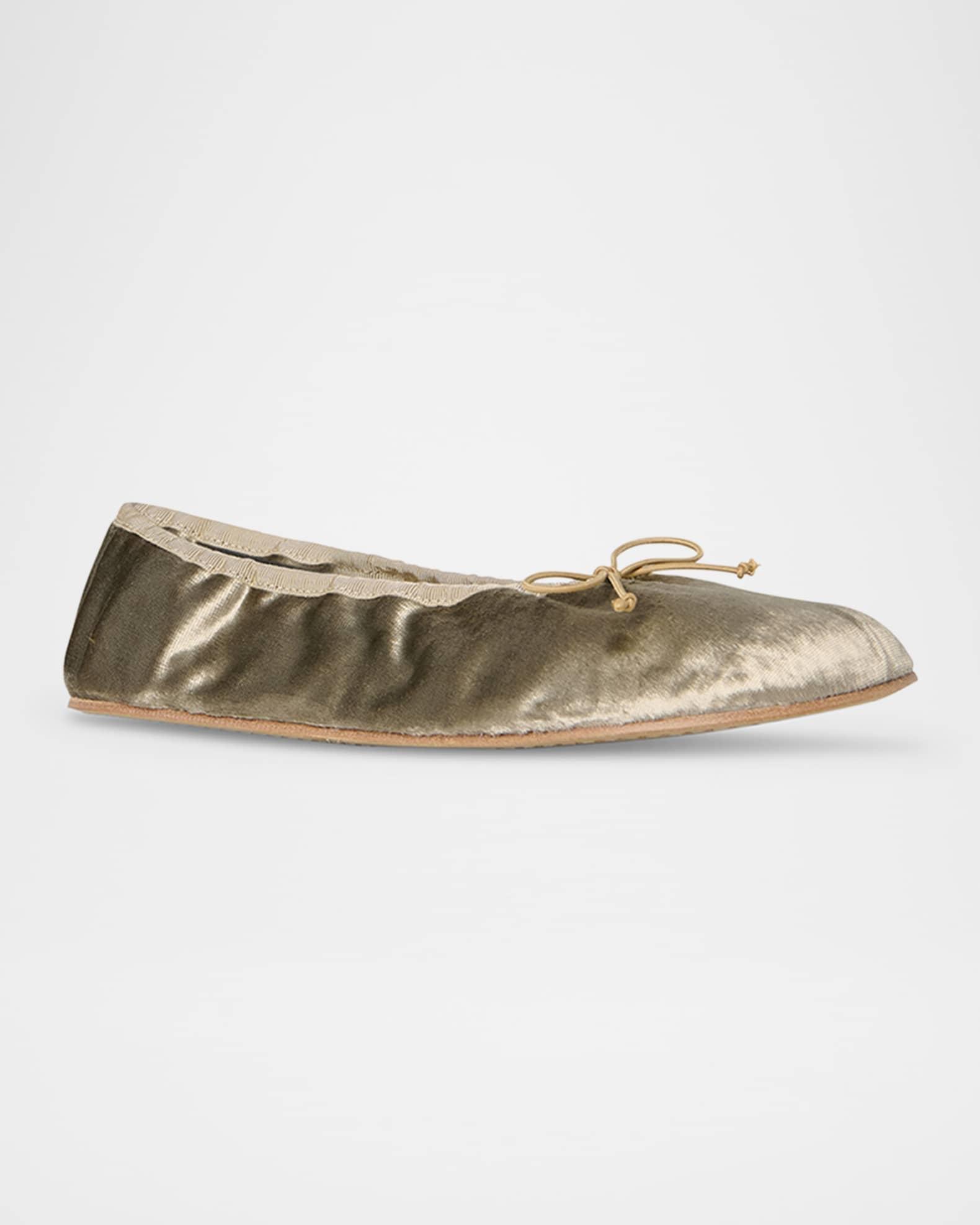 Velvet Ballerina Flats Product Image