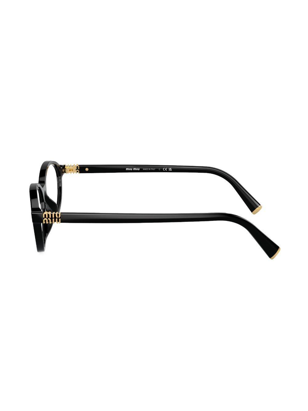 logo-plaque oval-frame glasses Product Image
