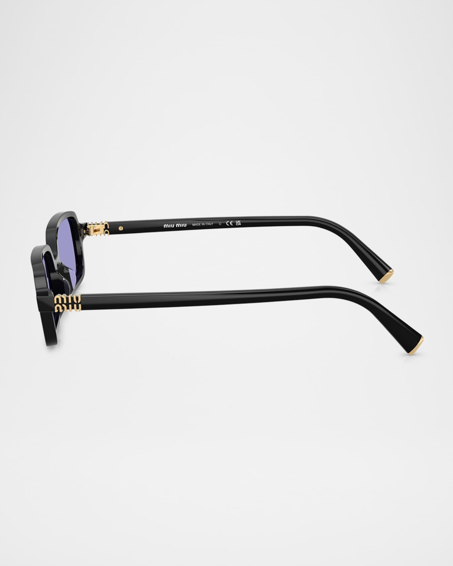 MU 11ZSF Acetate Rectangular Sunglasses Product Image
