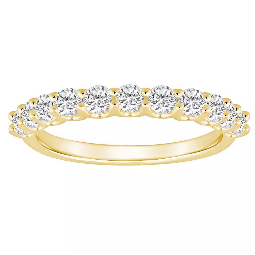 Alyson Layne 14k Gold 3/4 Carat T.W. Diamond 11-Stone Wedding Band, Women's, Size: 6.50, Yellow Product Image