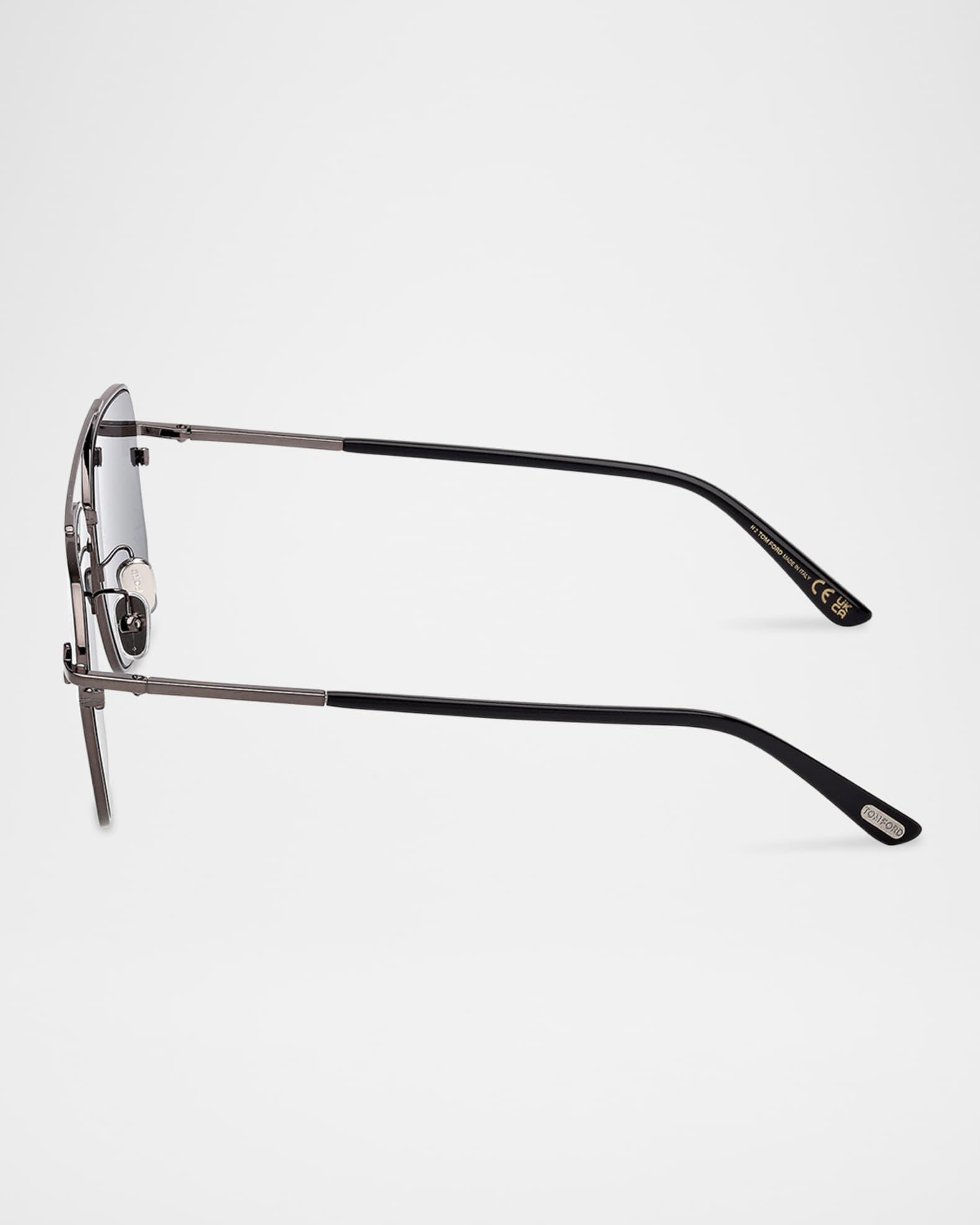 Men's FT1249-KM Metal Square Sunglasses Product Image