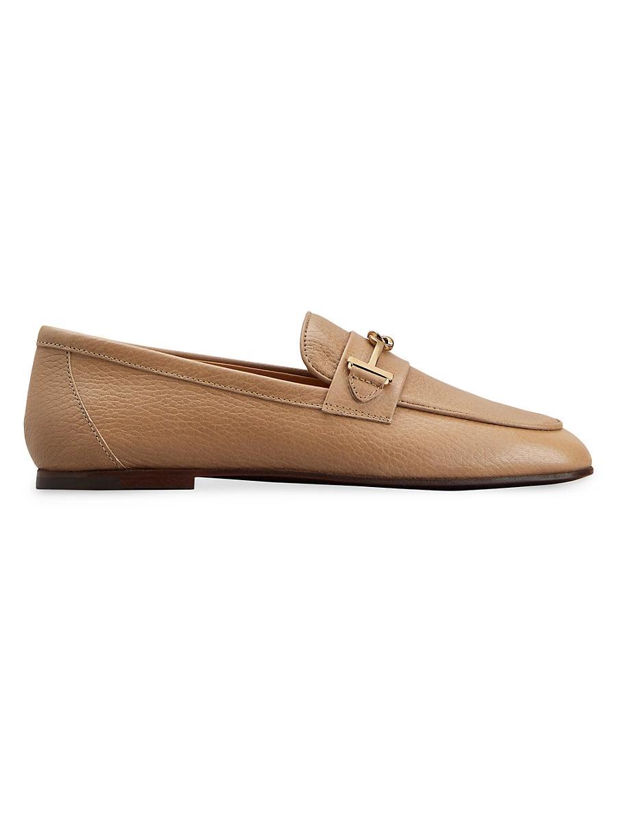 Tods Womens Slip On T Ring Loafer Flats Product Image