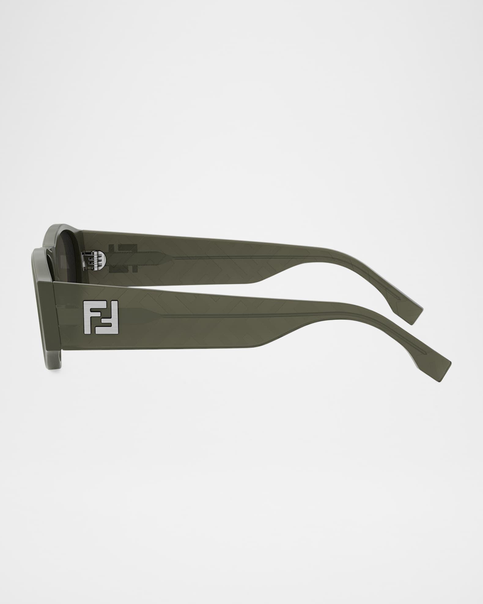 Men's FF Squared Acetate Oval Sunglasses Product Image