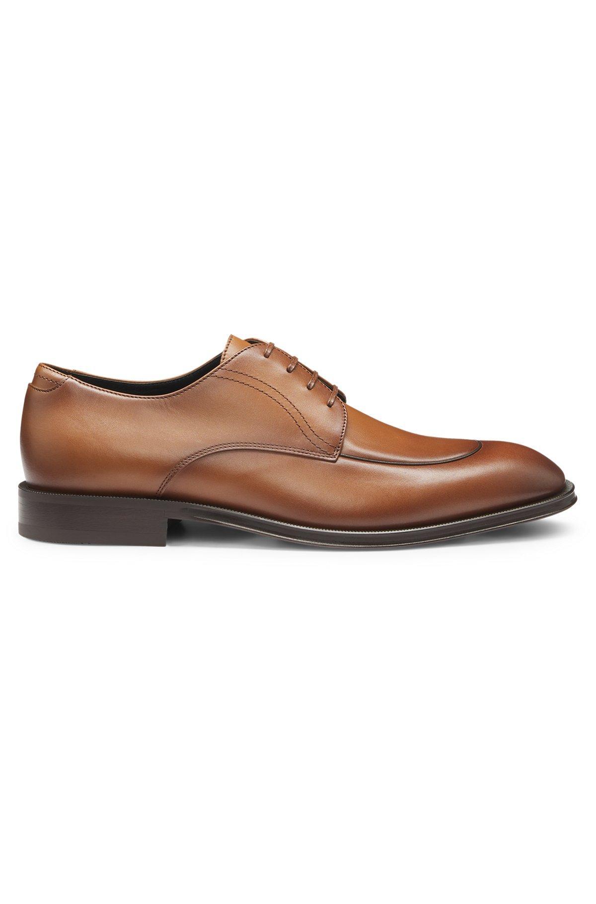 Leather Derby shoes with apron toe Product Image