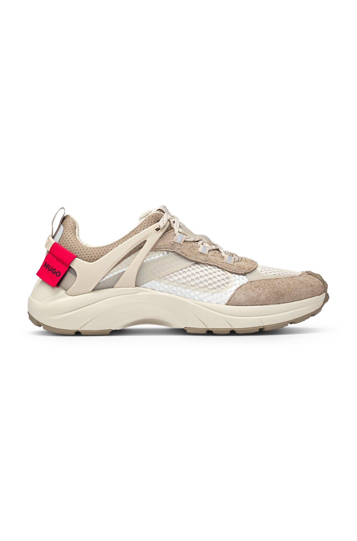 Mixed-material trainers with decorative reflective effects Product Image