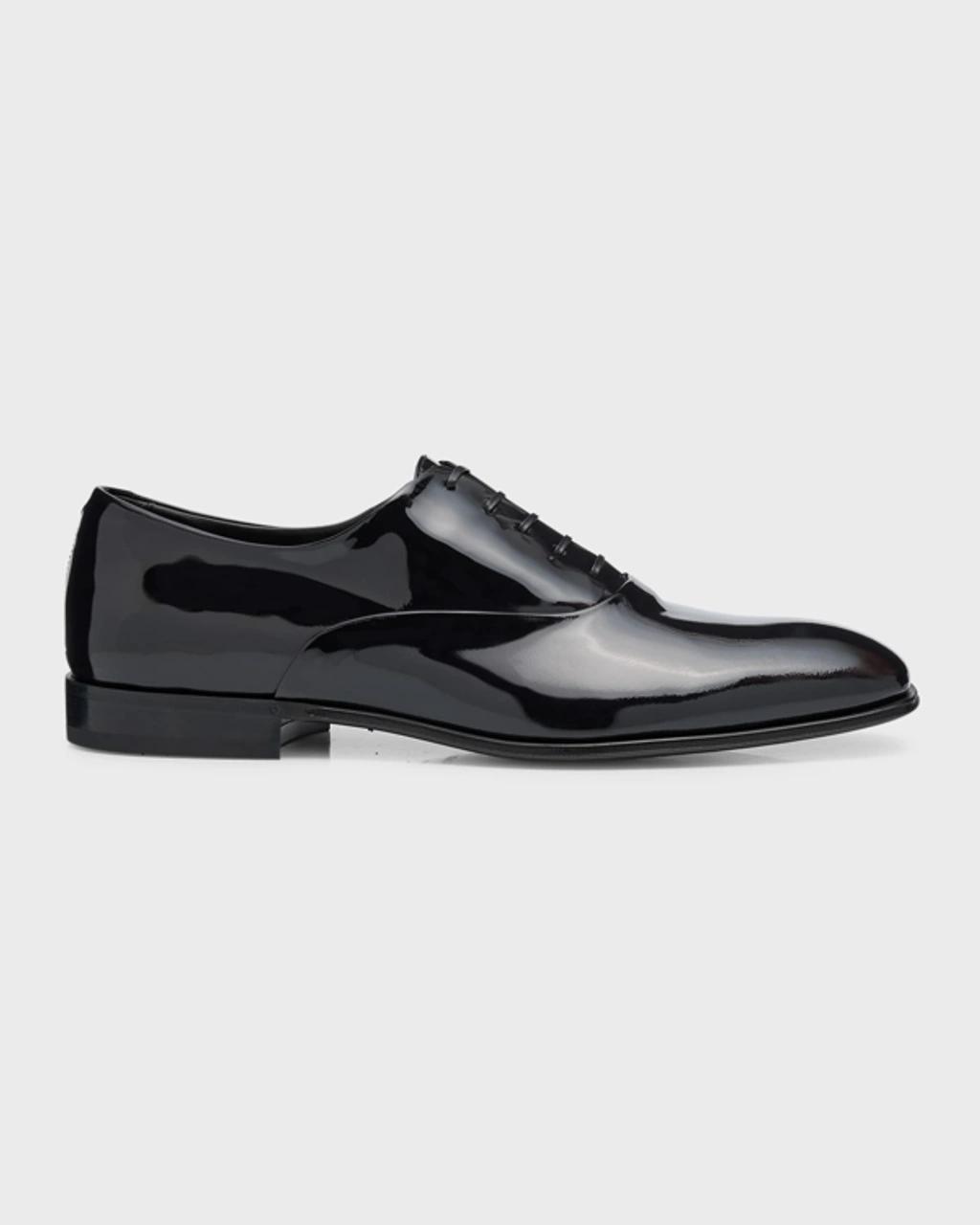Ferragamo Mens Denzel Patent Leather Oxford Shoes Product Image