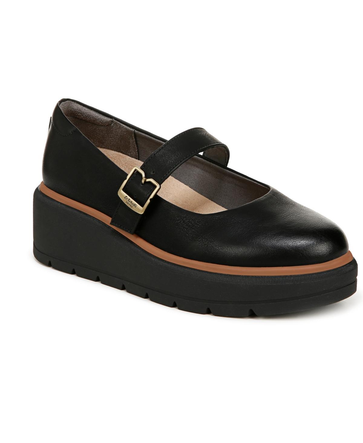 Dr. Scholl's Nice Day Max Women's Wedge Mary Janes, Size: 9, Black Product Image