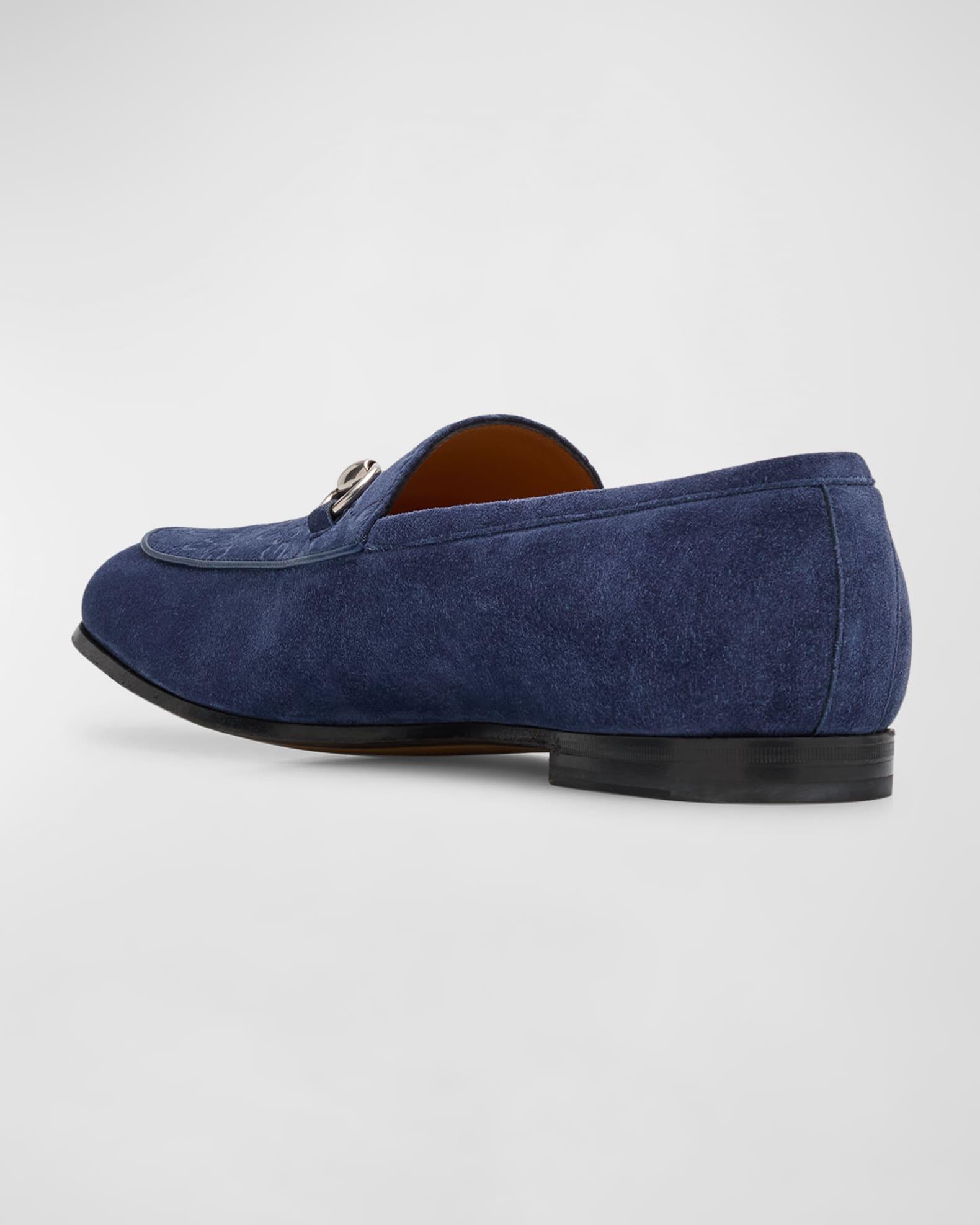 Men's Jordy Guccissima Suede Loafers  Product Image