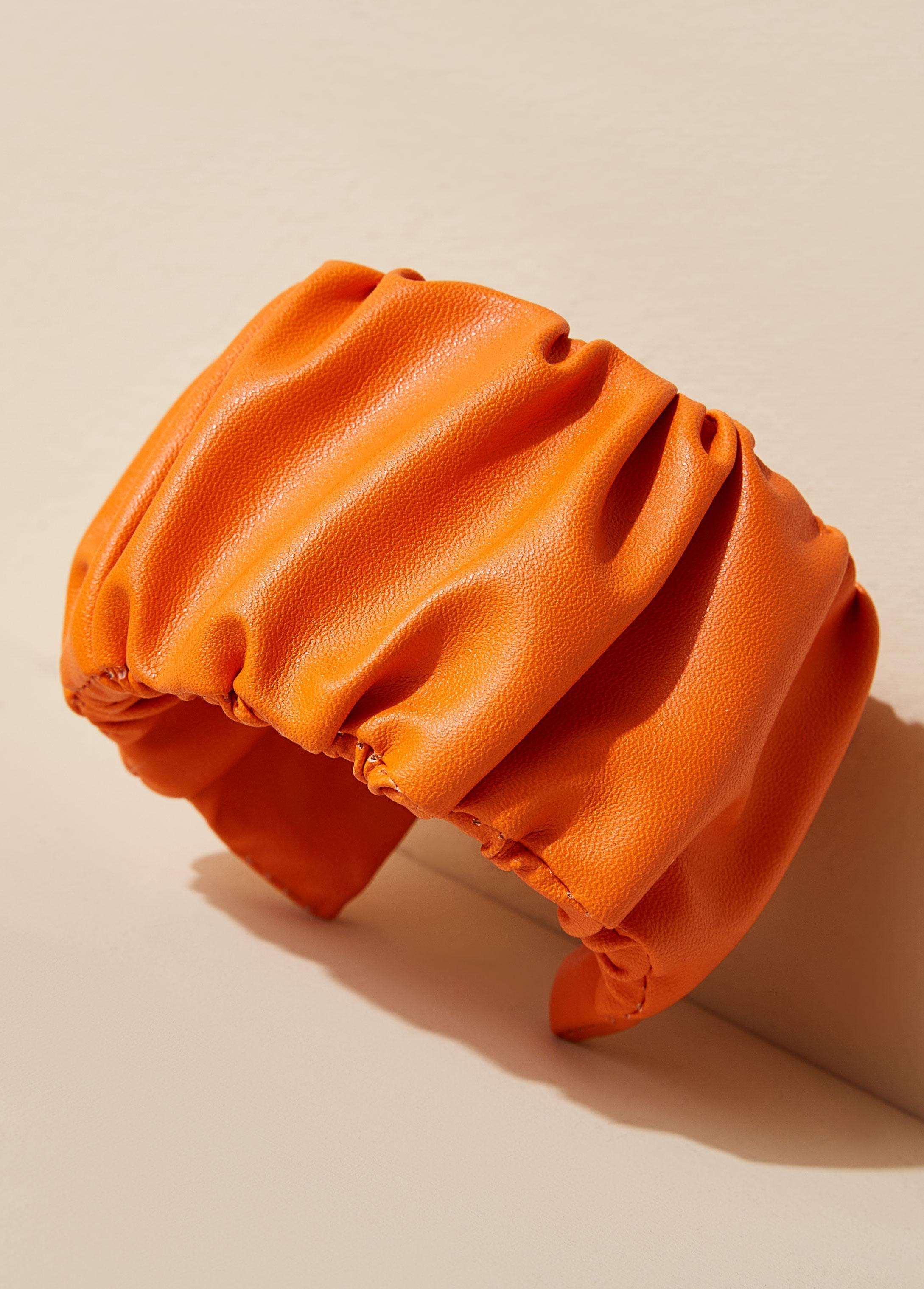 Scrunched Faux Leather Cuff Product Image