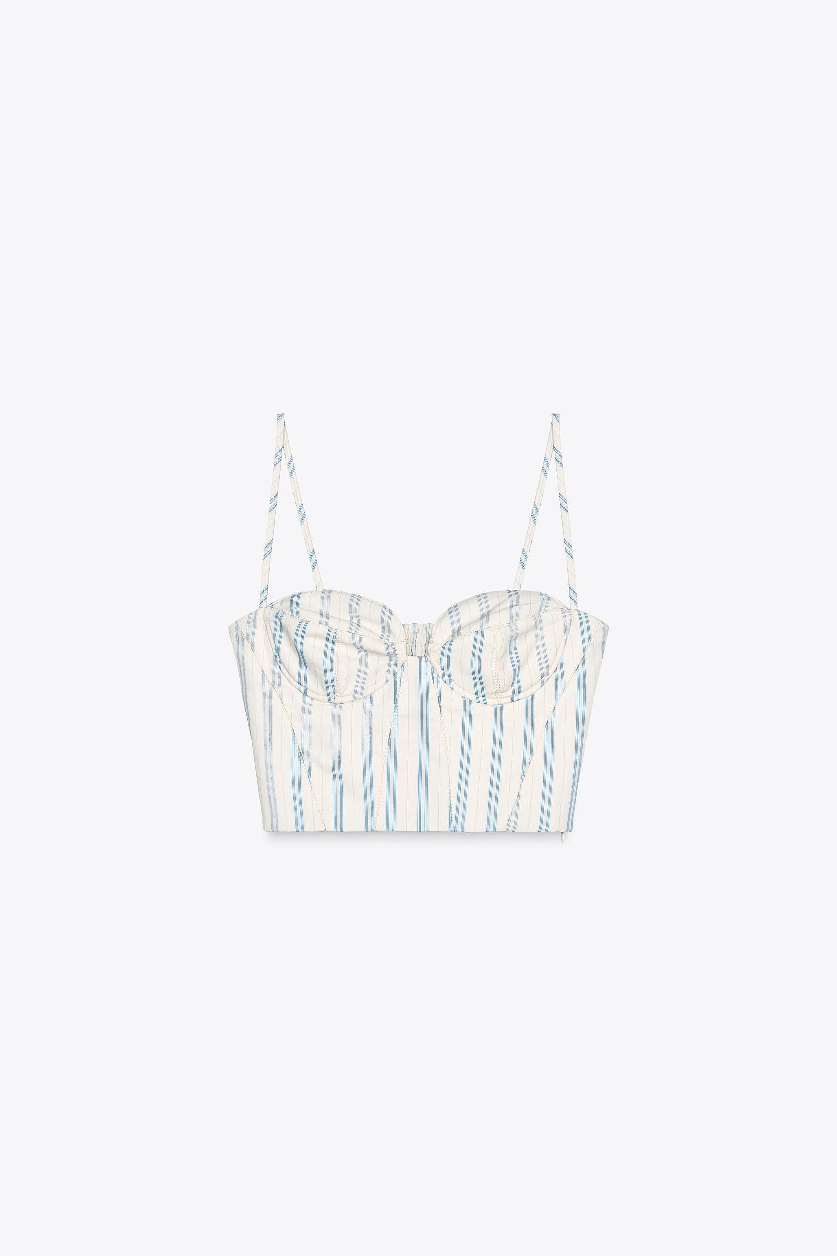 ZW COLLECTION STRIPED CORSET TOP Product Image