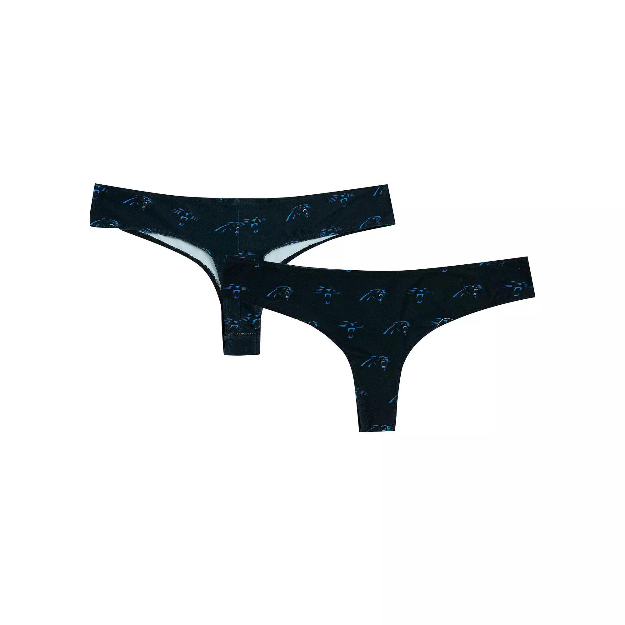 Womens Concepts Sport Carolina Panthers Record Allover Print Knit Thong Product Image