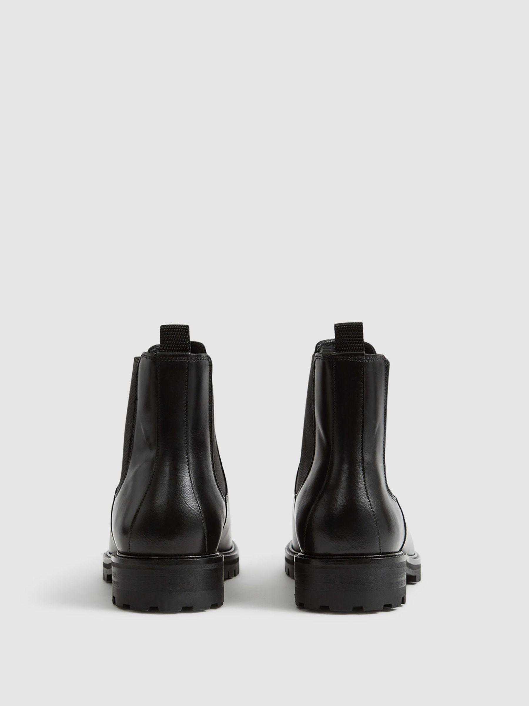 Leather Chelsea Boots in Black Product Image