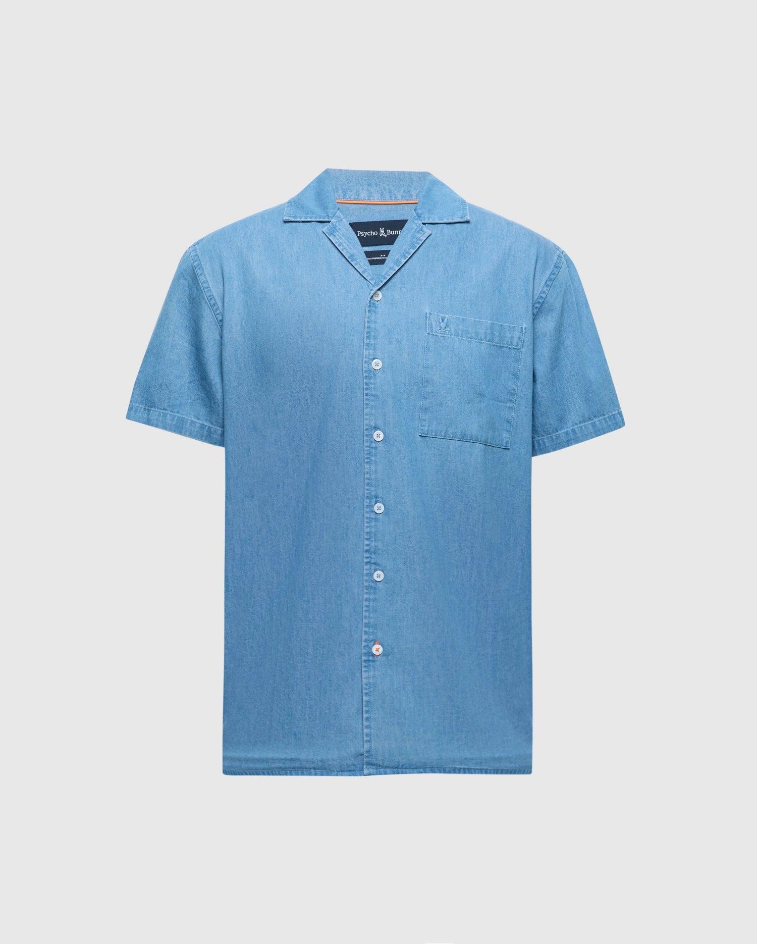MENS KERVIN LIGHTWEIGHT DENIM WOVEN SHIRT - B6Q467F200 Product Image