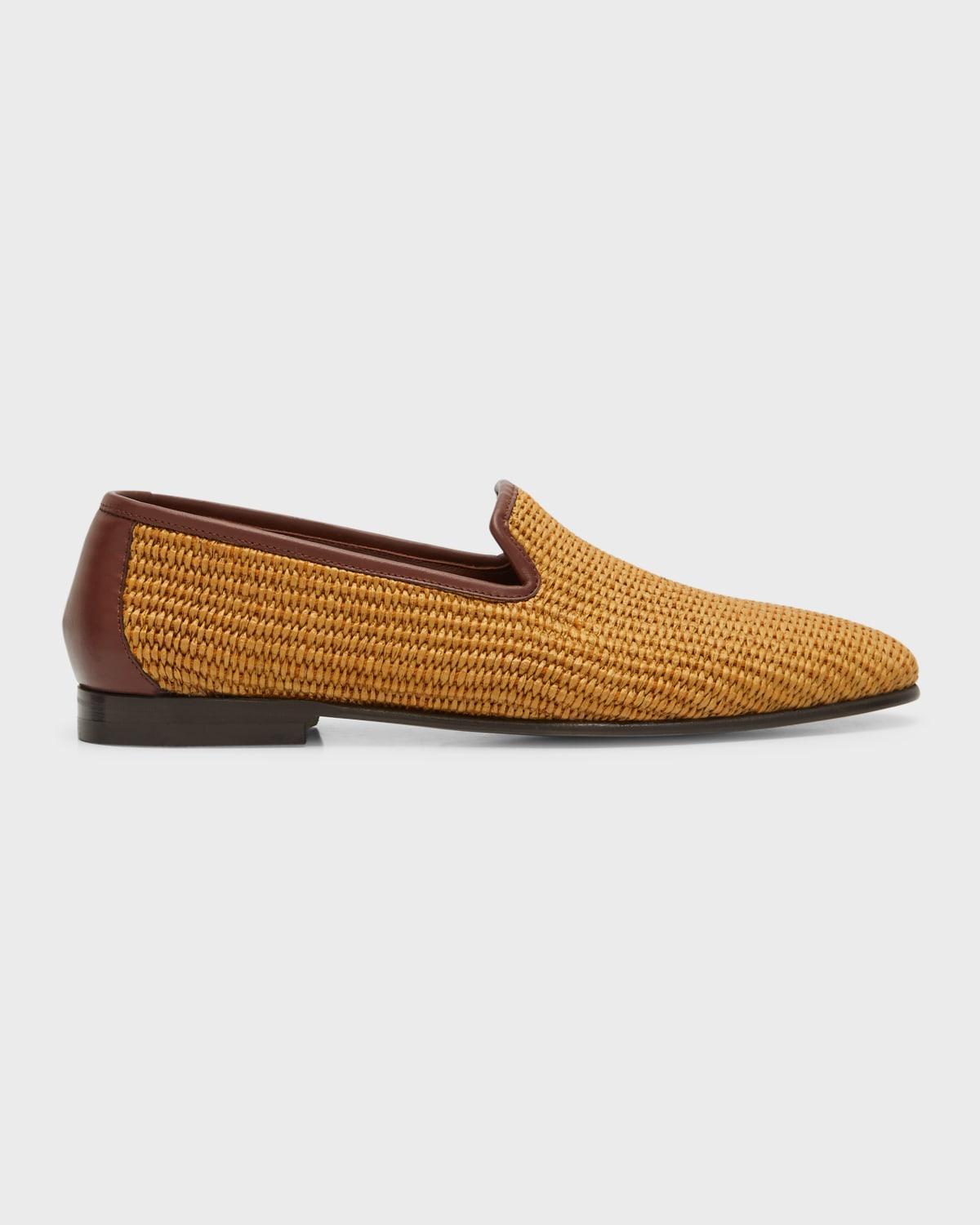 Mens Saffiano Leather Penny Drivers Product Image