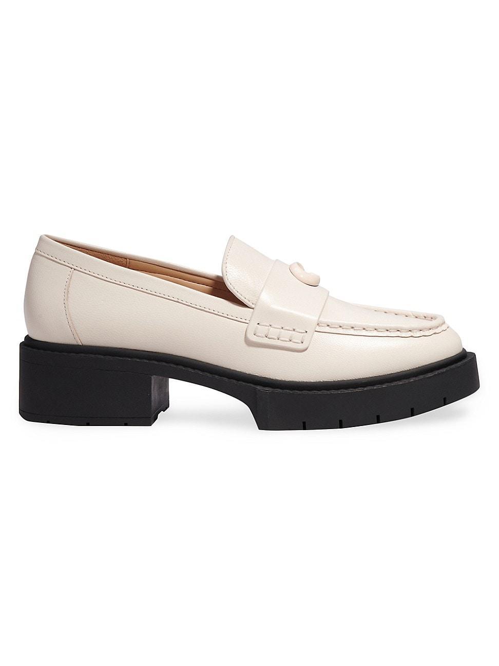 COACH Leah Leather Chunky Platform Loafers Product Image