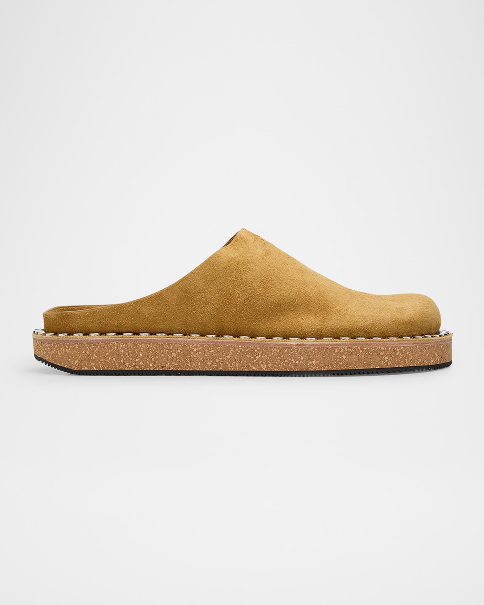 Men's Rivet Calfskin Suede Mules Product Image