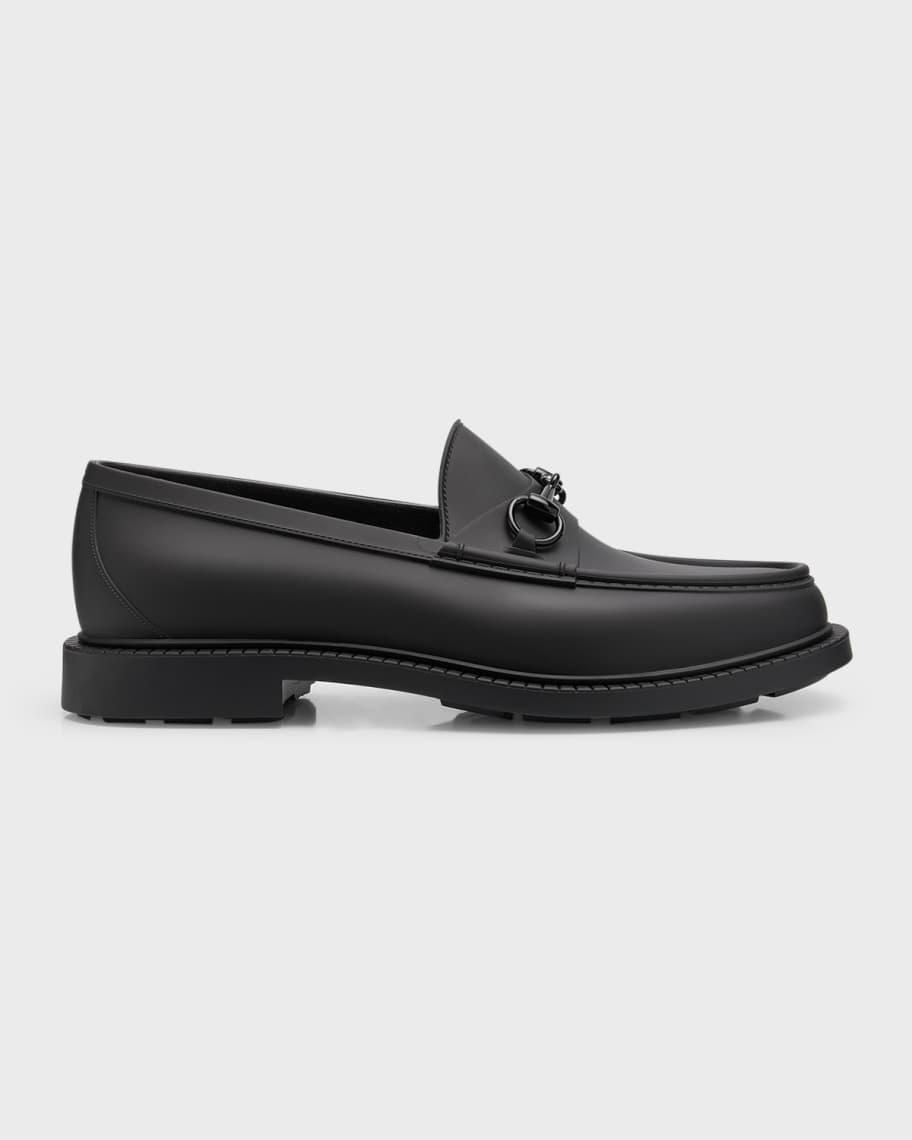 Mens New Dark Rubber Bit Loafers Product Image