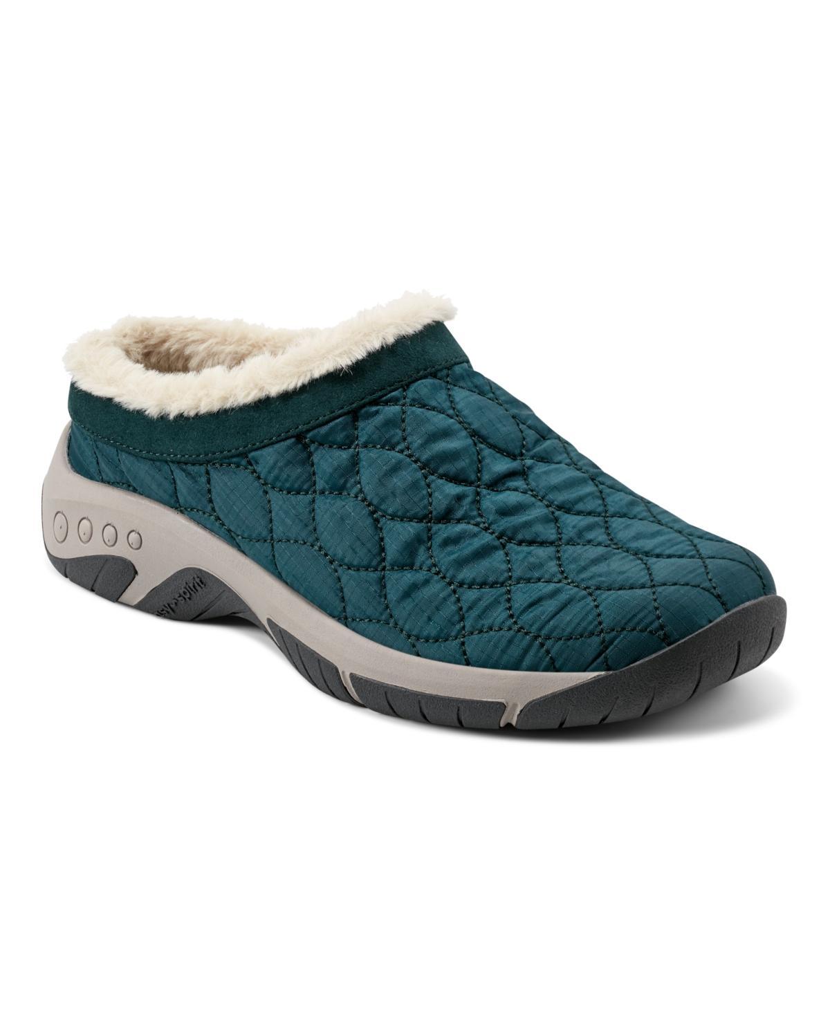 Easy Spirit Wimmy Faux-Fur Trim Women's Slip-On Mules, Size: 8.5, Pine Green Product Image
