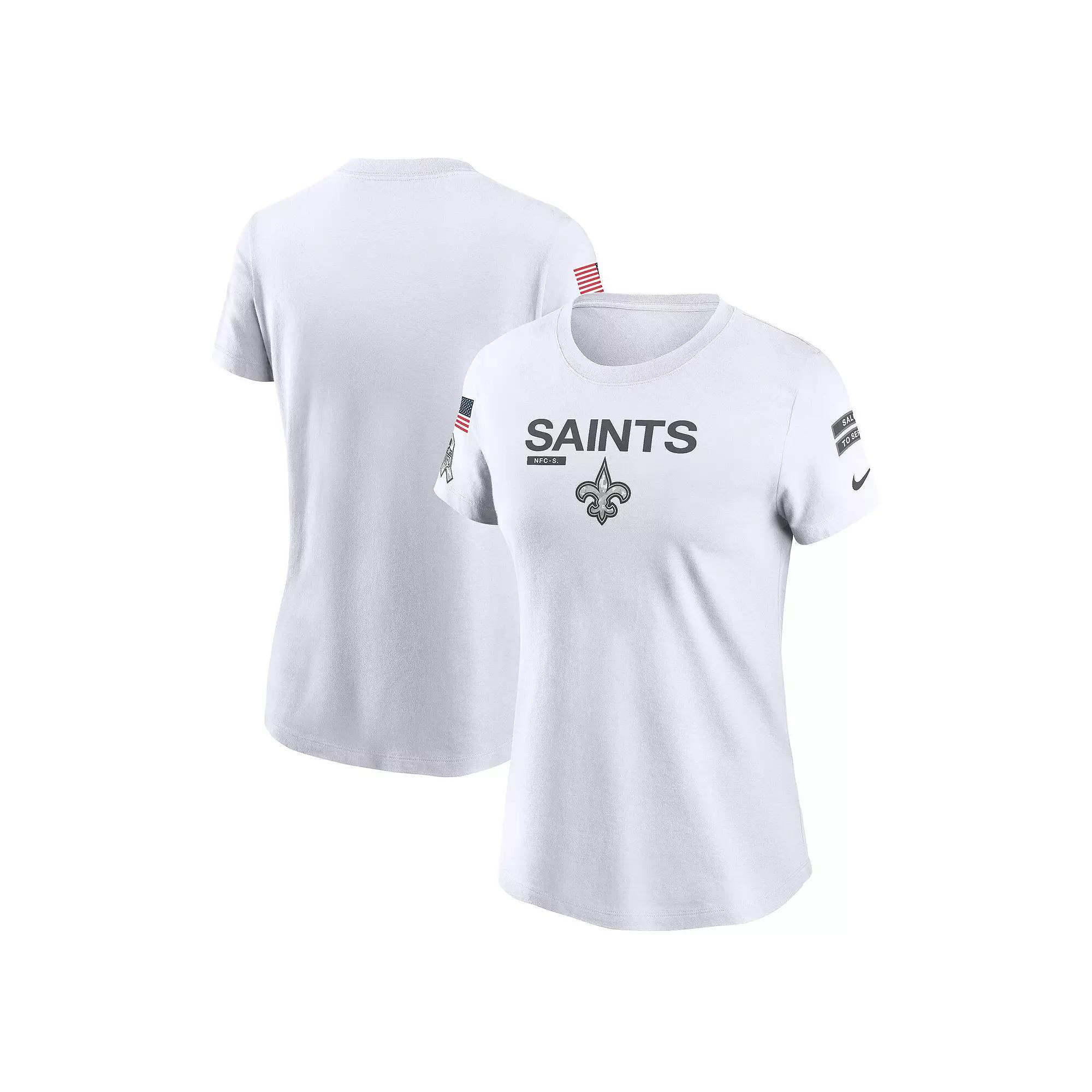 Women's Nike White New Orleans Saints 2024 Salute To Service Legend Performance T-Shirt, Size: Medium Product Image