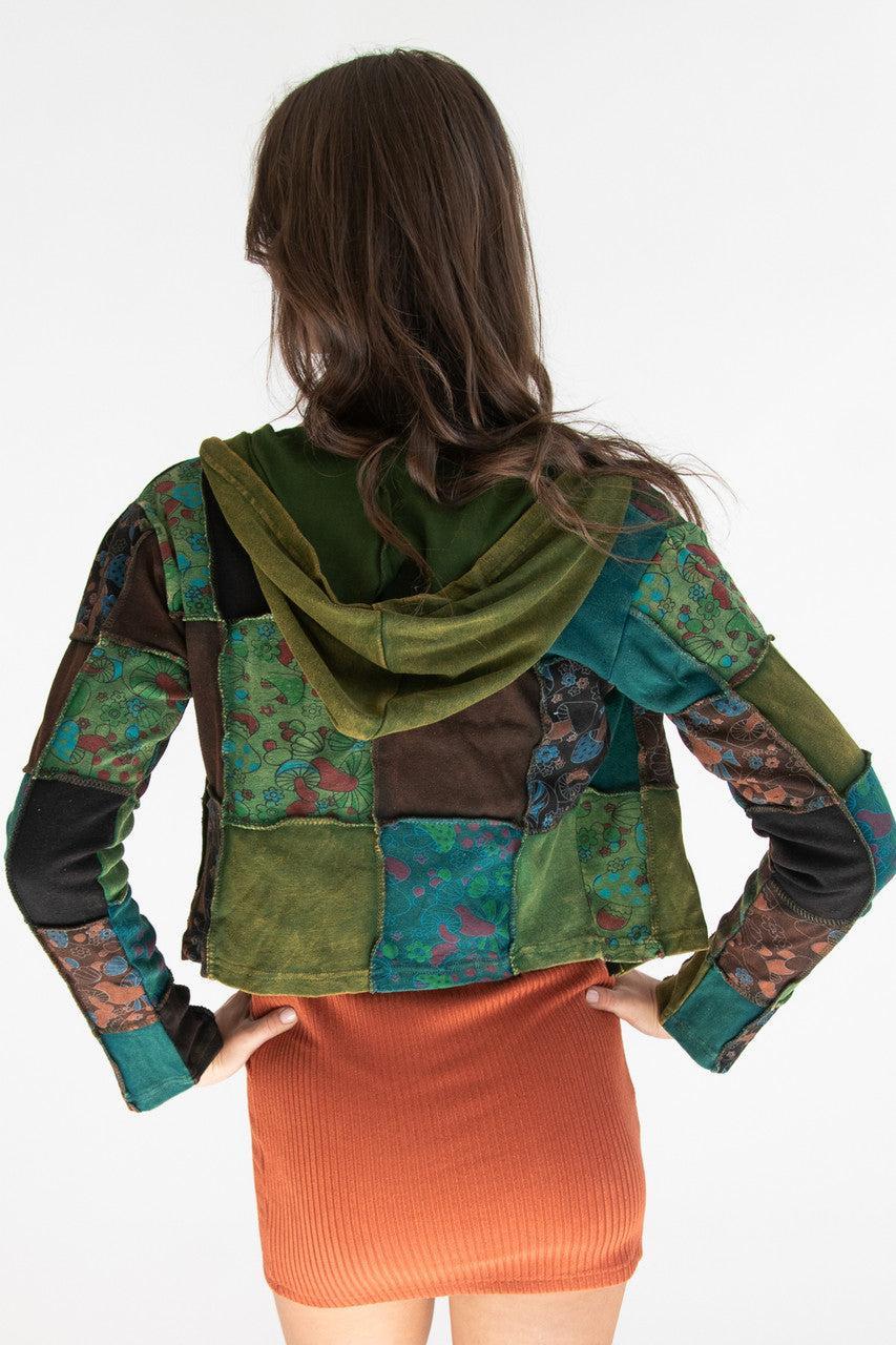 Mushroom Patchwork Hoodie Product Image