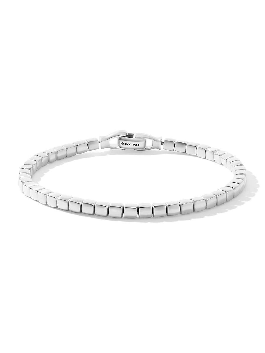 David Yurman Mens Spiritual Beads Cushion Bracelet in Sterling Silver, 4mm Product Image