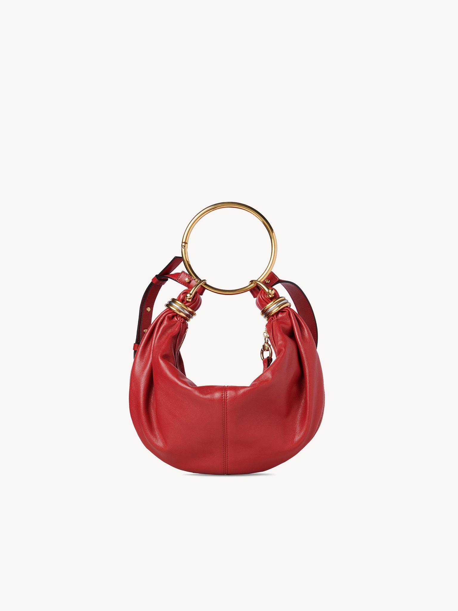 Small Bracelet hobo bag in grained leather Product Image