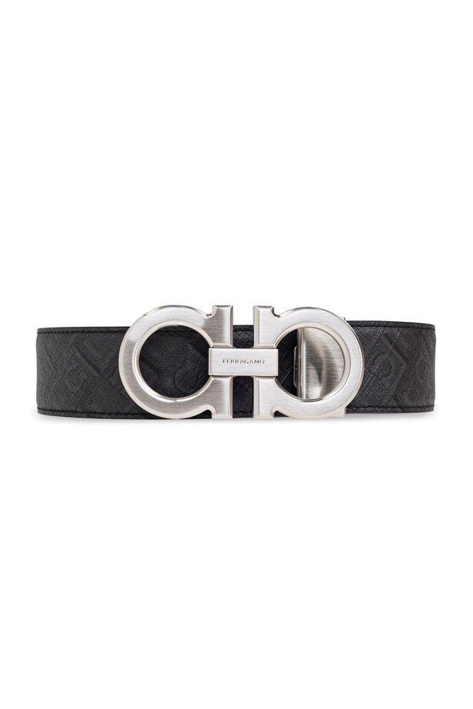 FERRAGAMO Gancini Reversible Buckle Belt In Black Product Image