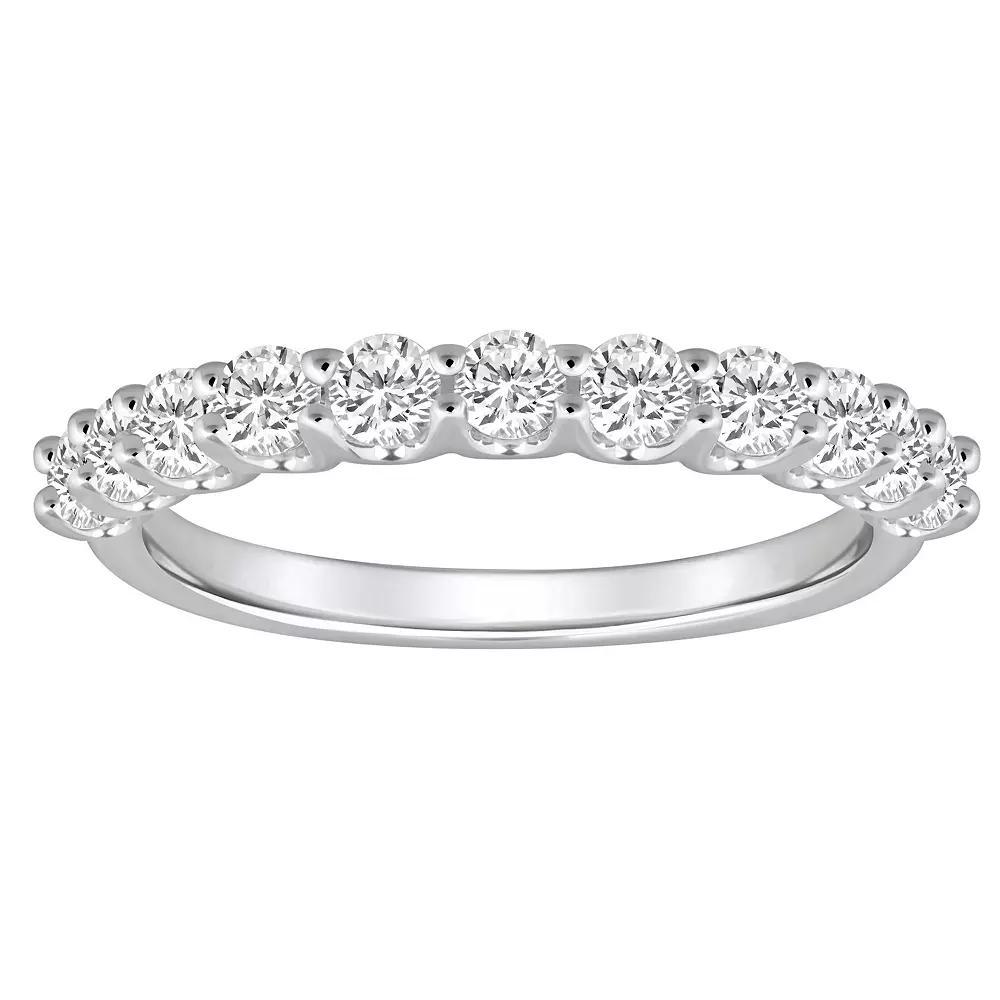 Alyson Layne 14k Gold 3/4 Carat T.W. Diamond 11-Stone Wedding Band, Women's, Size: 7.50, White Product Image