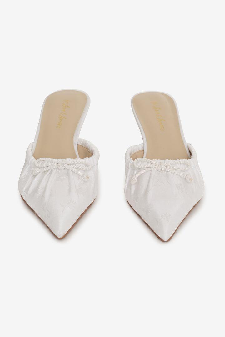 Colette Mule Heel — Ivory Product Image