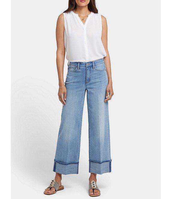 NYDJ Teresa Wide Leg High Rise Slimming Cuffed Jeans Product Image