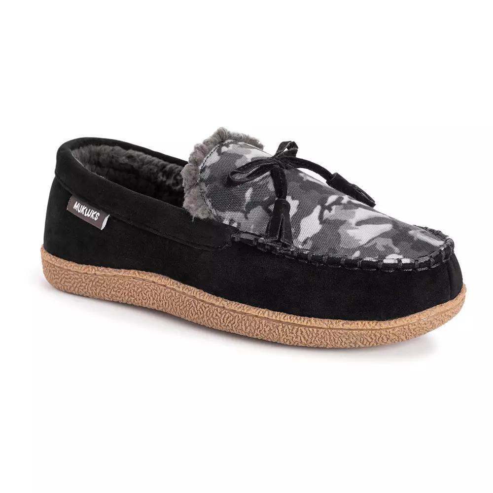 MUK LUKS Tanver Plaid Mens Moccasin Slippers Product Image
