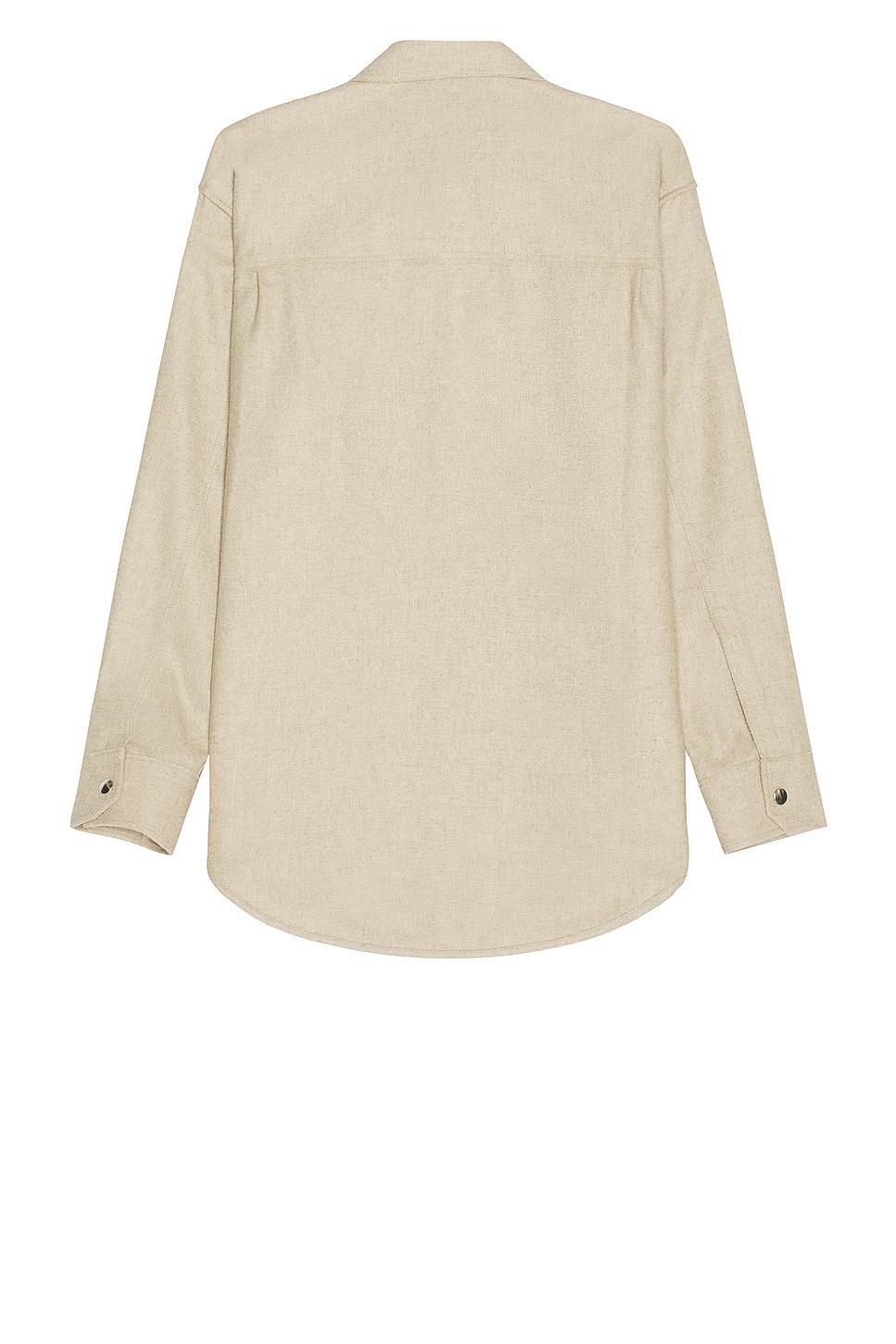 Helmut Lang Wool Shirt in Brown Product Image