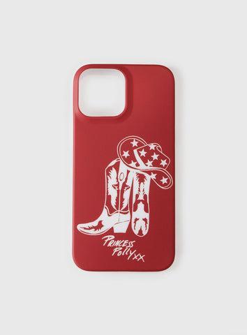 Cowboy Dreams iPhone Case Red Product Image