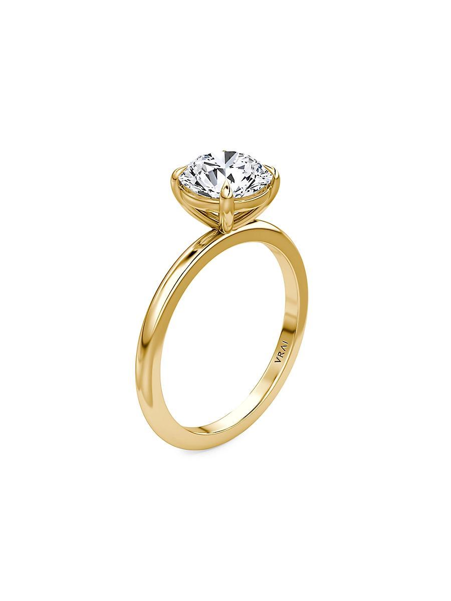 Womens VRAI x Saks 18K Yellow Gold & Lab-Grown Diamond Solitaire Engagement Ring/1.00-2.00 TCW Product Image
