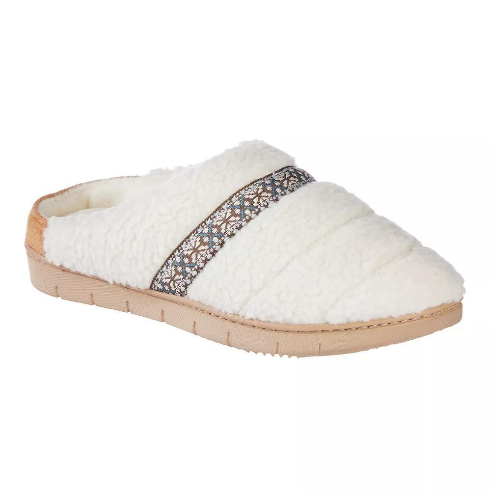 isotoner Clara Berber Memory Foam Women's Clog Slippers, Size: XL, White Product Image