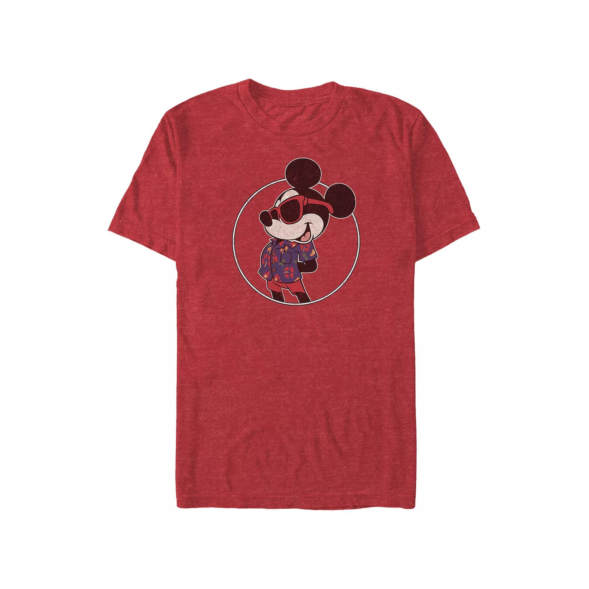 Disney's Mickey Mouse Cool Summer Mouse Big & Tall Graphic Tee, Men's, Size: 4XL, Red Grey Product Image
