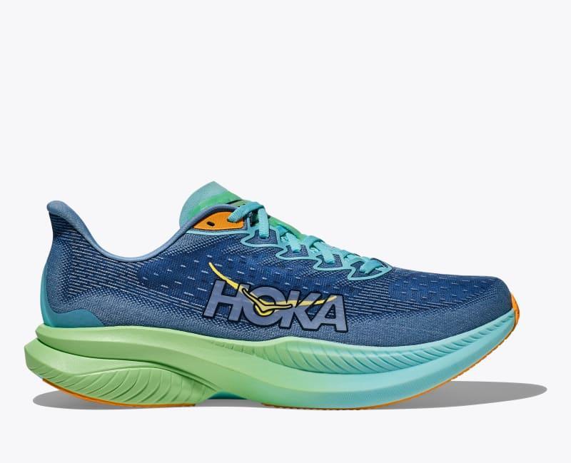 HOKA Women's Mach 6 Shoes in Black/White, Size 9 Product Image