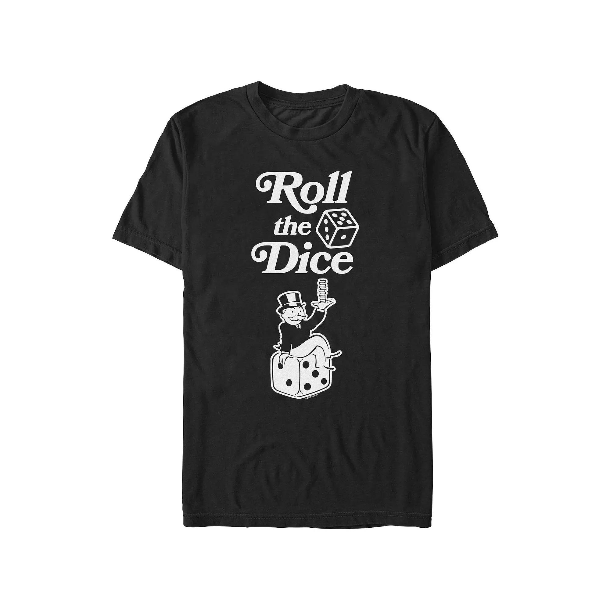 Men's Monopoly Roll The Dice Graphic Tee, Size: XXL, Black Product Image