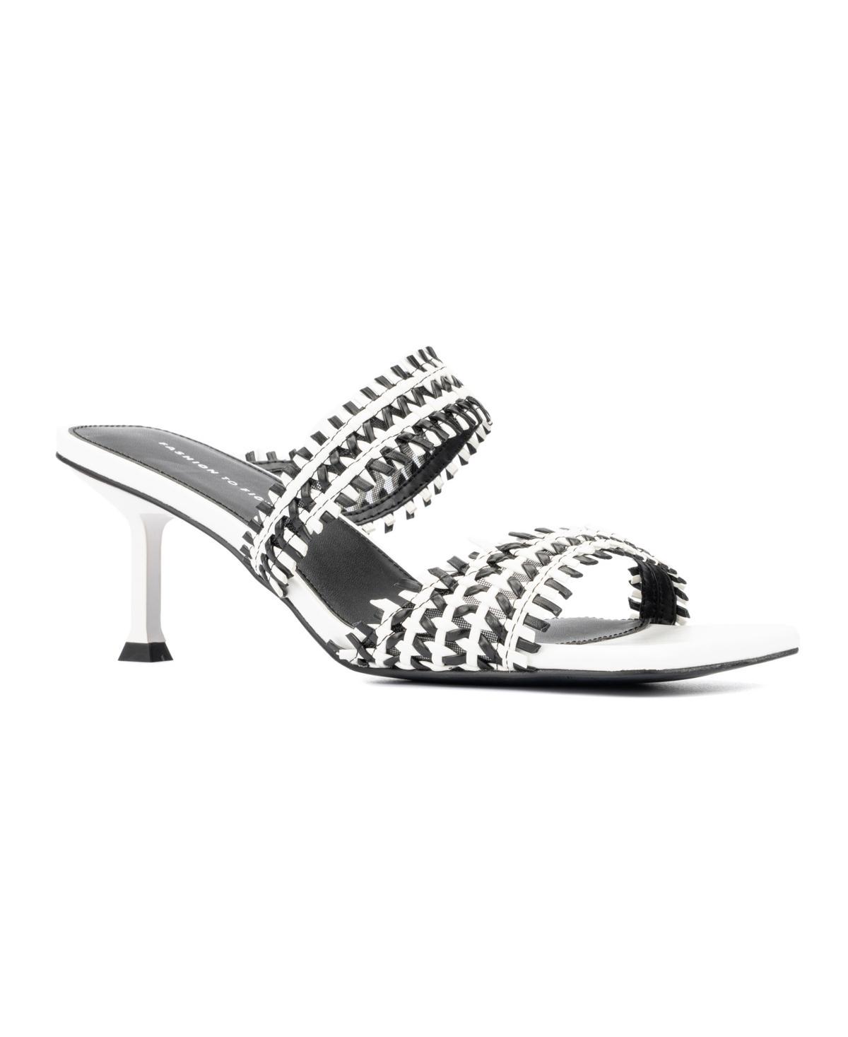 Fashion To Figure Womens Patti Wide Width Sandals Heels - Silver Product Image