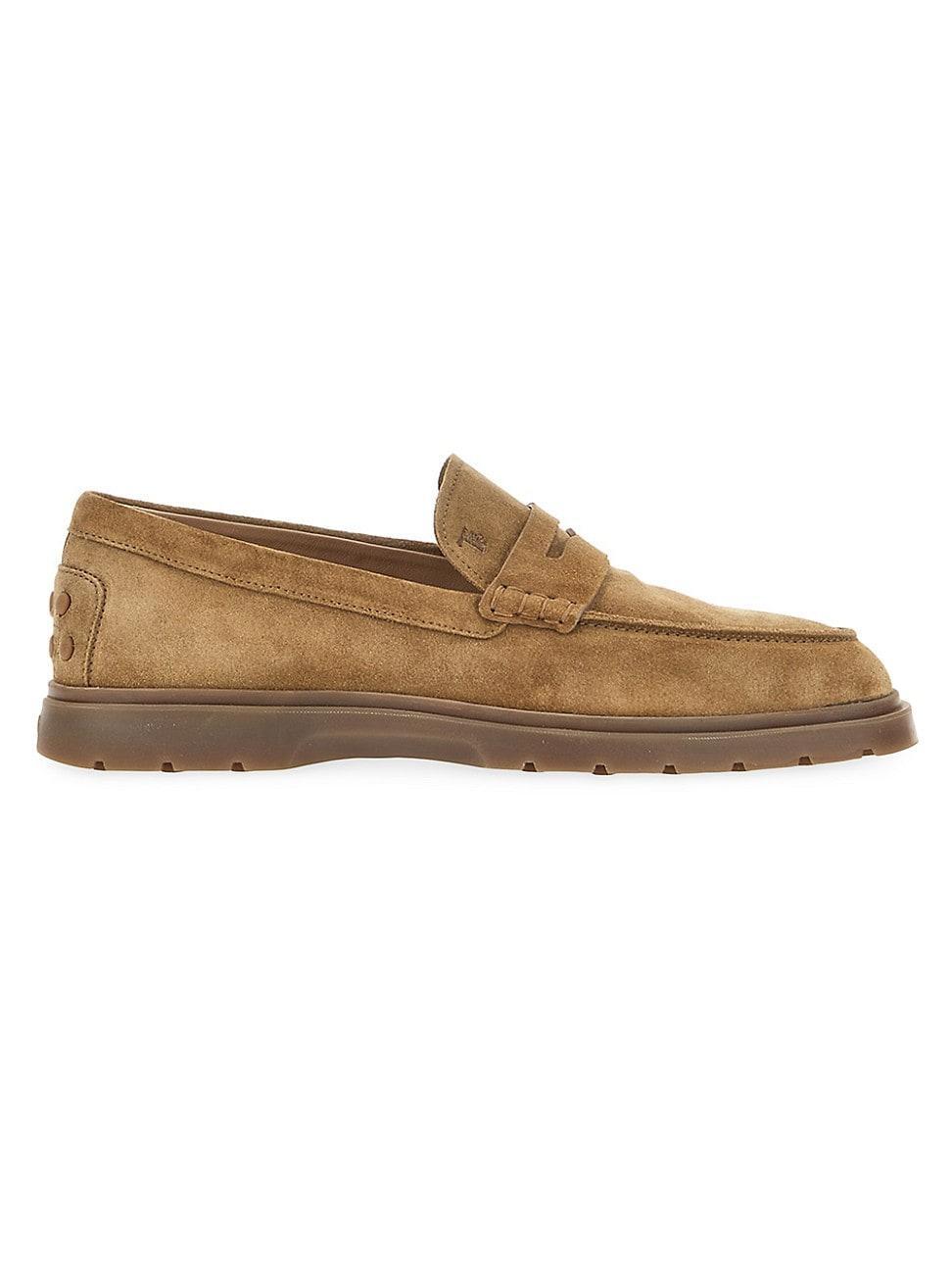 Mens Saint Tropez Triangle Logo Suede Loafers Product Image