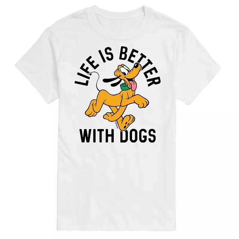 Big & Tall Disney Better With Dogs Tee, Mens Product Image